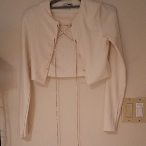 Fashion Nova Cream Sweater Shrug